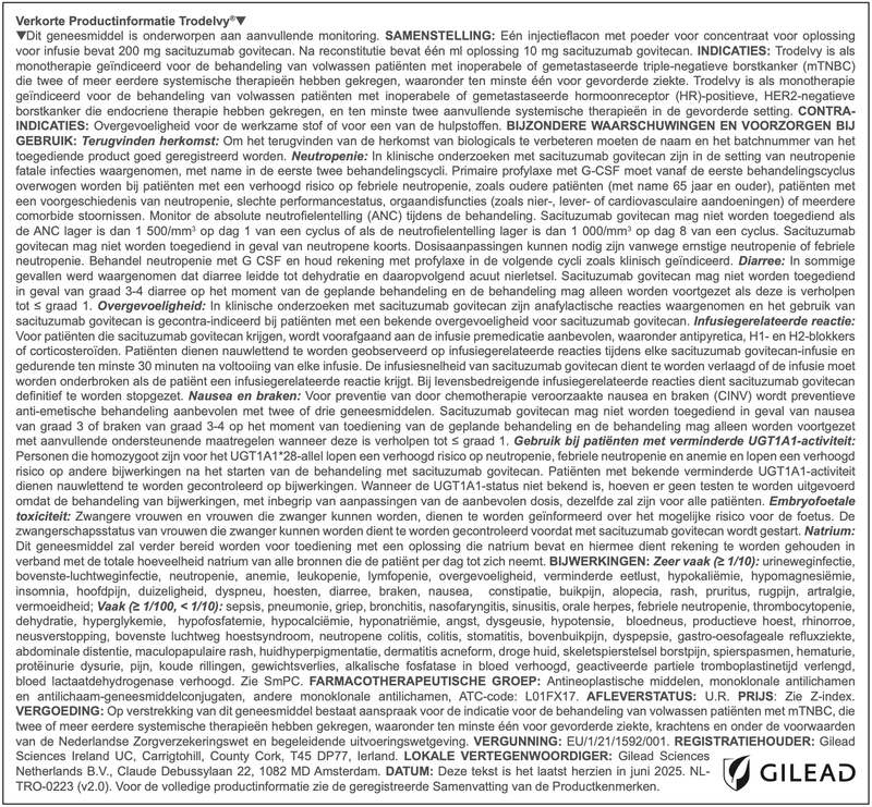 Gilead - Trodelvy SmPC