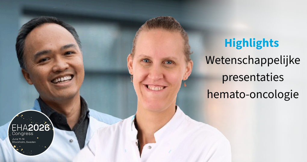 Banner VSO EHA 2026 podcast highlisht wetenschappelijke presentaties hemato-oncologie